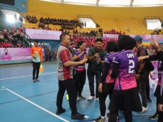 Semarak HKGB 73, Polres Sidrap Ikut Pertandingan Volly Tingkat Polda Sulsel