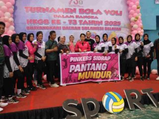 Semarak HKGB 73, Polres Sidrap Ikut Pertandingan Volly Tingkat Polda Sulsel