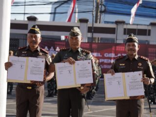 Kejati Sulsel-Tenggara dan Kodam XIV Hasanuddin Kukuhkan Sinergi Pengamanan Penegakan Hukum