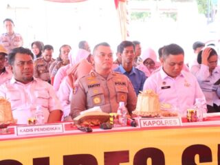 Dukung Program MBG, Kapolres Sidrap Hadiri Groundbreaking SPPG Baranti
