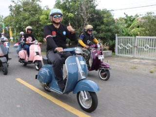 Semarak HUT RI 80, Polres Sidrap Gelar Pawai Vespa Kemerdekaan
