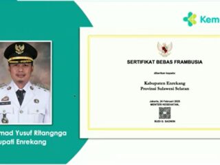 Enrekang Raih Sertifikat Bebas Frambusia 2025