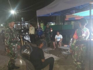 Babinsa Koramil 01/Panca Lautang Gelar Patroli Gabungan Jaga Keamanan Warga