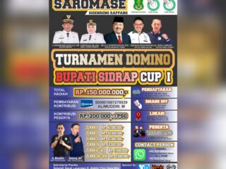 Main Domino di Sidrap, Hadiah Total Rp150 Juta