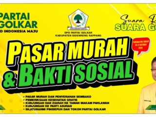 Golkar Sidrap Teguhkan Pengabdian Lewat Aksi Sosial di HUT ke-61: “Golkar Solid, Indonesia Maju”
