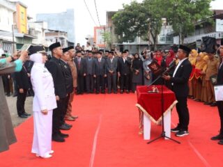 Bupati Sidrap Lantik 48 Pejabat di Pelataran Pasar Pangkajene