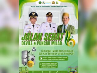 ITKES Muhammadiyah Sidrap Gelar Jalan Sehat Milad ke-XVI, Waktu Disesuaikan dengan Agenda Car Free Day