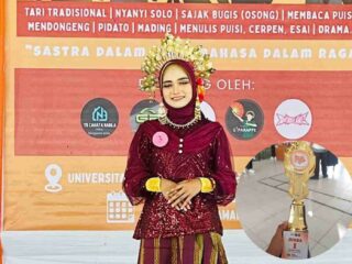 Nhiken Anjhany, Siswi SMAN 2 Sidrap, Raih Juara 1 Lomba Nyanyi Solo di Festival Bulan Bahasa UMS Rappang