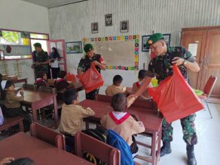 Koramil 1420-03/Maritengngae Gelar Akselerasi Dapur Satuan, Salurkan Bantuan di SDN 16 Pangkajene Sidrap