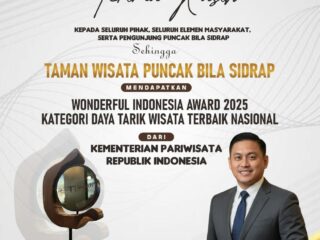 Puncak Bila Sidrap Mendunia, Dari Bukit Gersang Kini Masuk jajaran Destinasi Terbaik Indonesia 2025