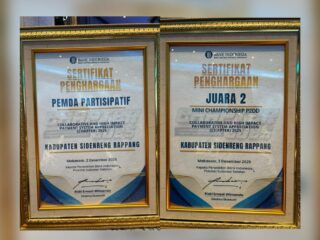 Sidrap Sabet Dua Penghargaan di Ajang Chapter 2025 Bank Indonesia Sulsel