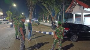 Jaga Kondusivitas Wilayah, Babinsa Maritengngae Pimpin Patroli Sinergitas Skala Besar di Kelurahan Pangkajene