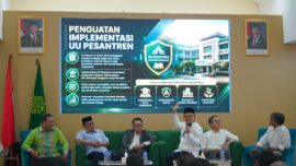 Diskusi publik UNUSIA tentang judicial review UU Pesantren dan keadilan anggaran pesantren di Jakarta.