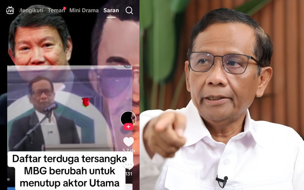 Kolase Foto Mahfud MD dan Tangkapan Layar Video Viral Mahfud MD. Foto: katasulsel.com