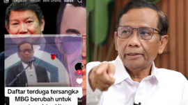 Kolase Foto Mahfud MD dan Tangkapan Layar Video Viral Mahfud MD. Foto: katasulsel.com