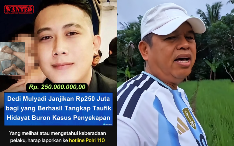 KDM mengumumkan sayembara Rp250 juta untuk info keberadaan Taufik Hidayat, DPO kasus penyekapan di Bandung. Foto: Katasulsel.com/@dedimulyadi71