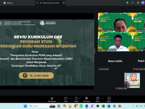 FGD II Reviu Kurikulum OBE Program Studi PGMI UNUSIA digelar secara daring melalui Zoom Meeting, Senin (15/6/2026). (Foto: UNUSIA/Katasulsel.com)