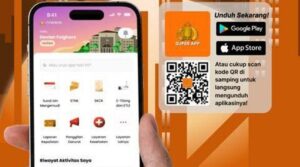 Tampilan aplikasi POLRI Super App di smartphone. Ini