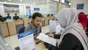Ilustrasi petugas memverifikasi dokumen pengajuan pinjaman. Kelengkapan data, riwayat kredit, dan kemampuan membayar menjadi sejumlah faktor yang memengaruhi persetujuan pembiayaan. Foto: Ilustrasi.