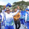 Lautan peserta memadati Stadion Ganggawa saat pembukaan Porsenijar PGRI Sulsel 2026 di Sidrap, Kamis (2/7/2026).