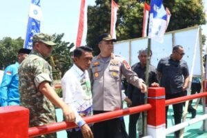 Dukung Program Nasional, Kapolres Sidrap Hadiri Peresmian Jembatan Garuda Merah – Putih