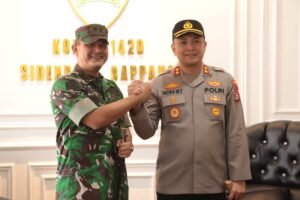 Perkokoh Sinergi TNI-Polri, Kapolres Sidrap Silaturahmi Bersama Dandim