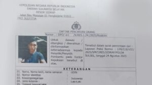 Kasat Reskrim Sidrap AKP Welfrick: Pelarian Udin Belum Berakhir, Terakhir Dia di Palu dan Kabur Lagi