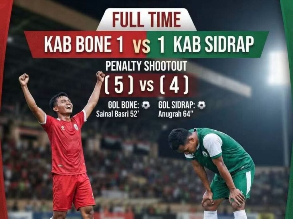 Sidrap Tumbang, Mahkota Pindah! Bone Juara Piala Gubernur Sulsel 2026