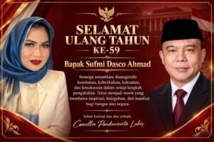 Camellia Panduwinata Lubis Sampaikan Ucapan Selamat Ulang Tahun ke-59 untuk Sufmi Dasco Ahmad